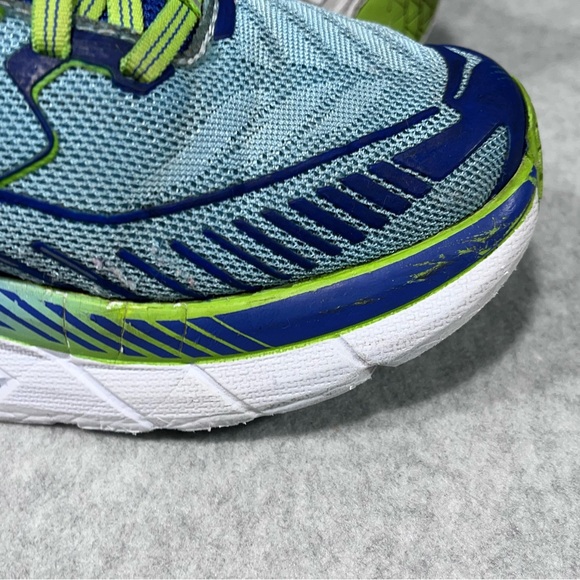 Hoka One Clifton 4 Womens 6.5 Running Walking Shoes 1016724 Sneakers Blue Green - Picture 9 of 12